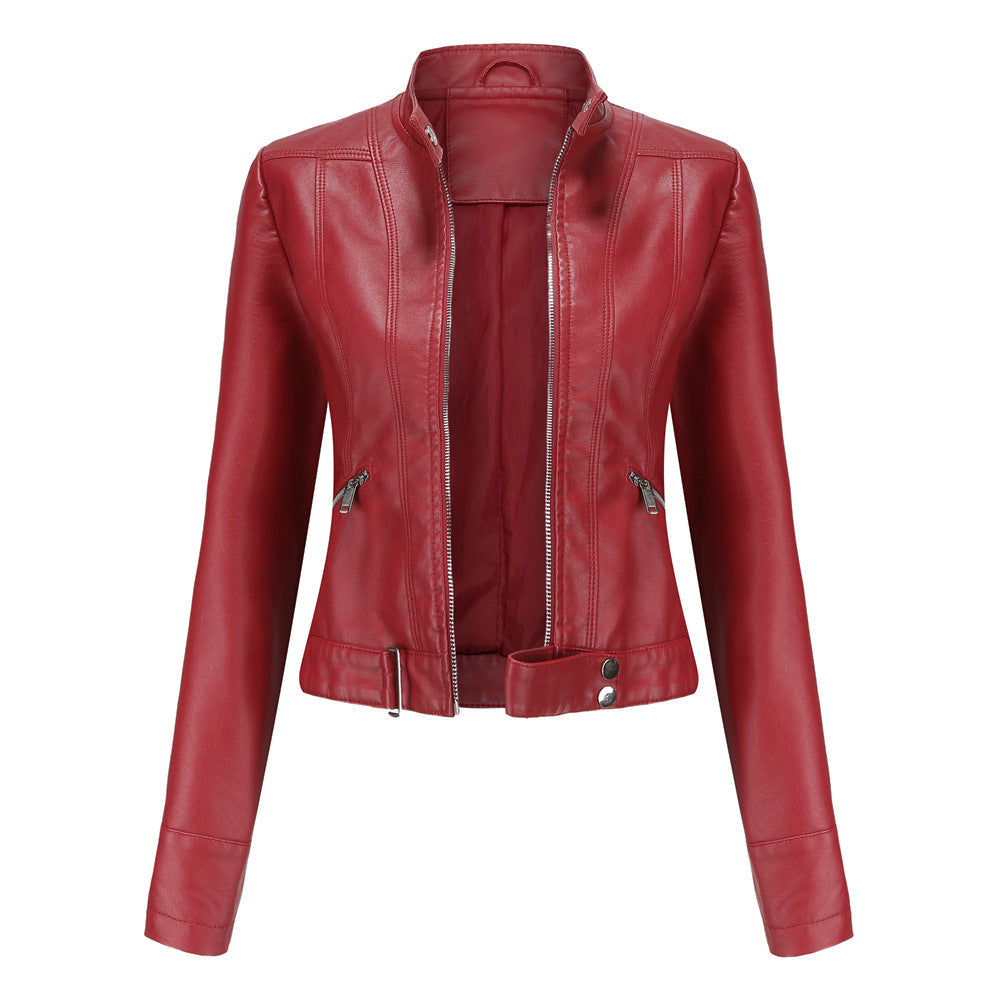Damen Lederjacke aus weichem Leder mit Patina-Effekt – Bild 5