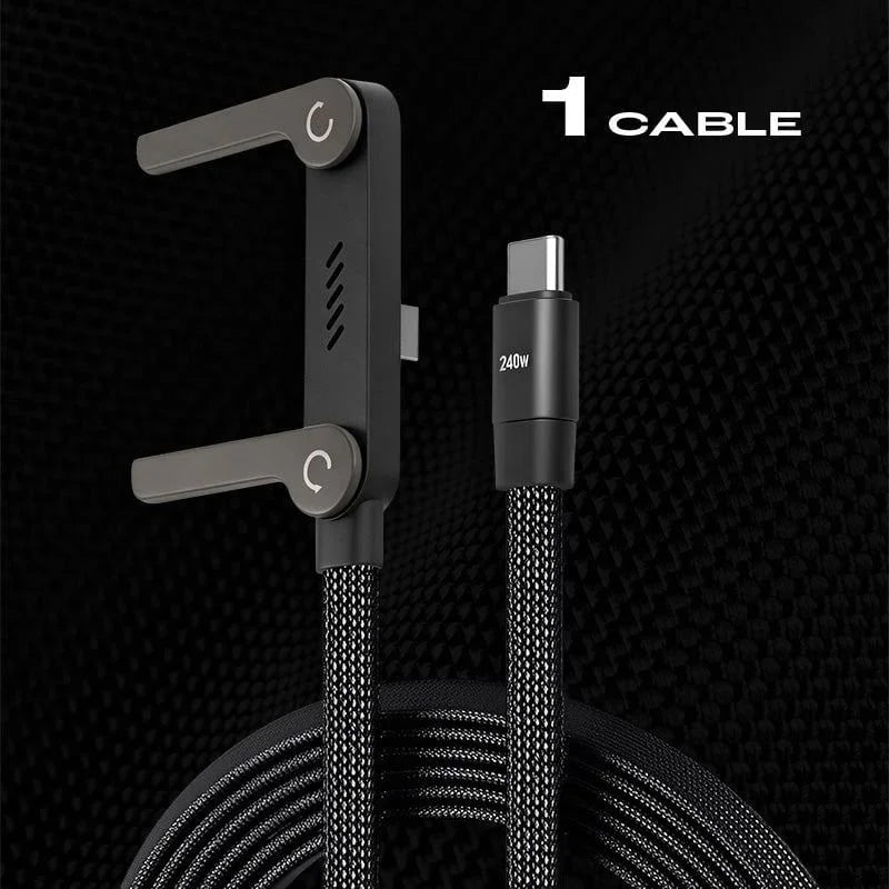 USB-C Ladekabel 240W mit 90° Gaming-Ständer 1,5m – Bild 6