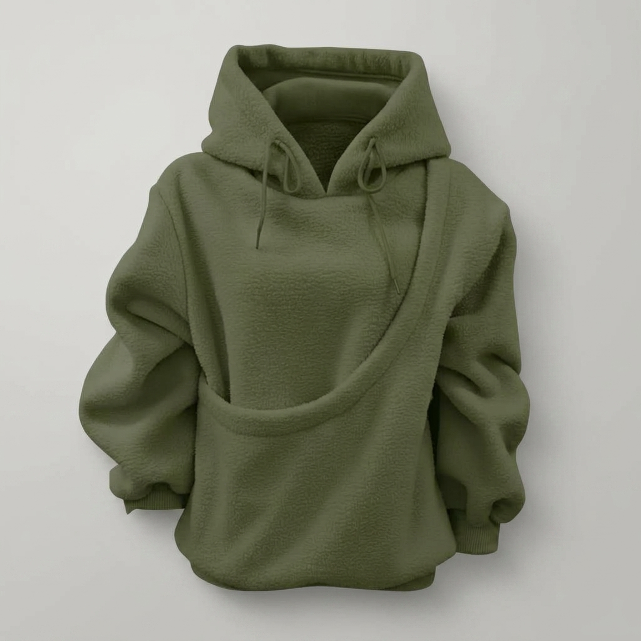 Kapuzenpullover mit Tier-Tragetasche und herausnehmbarem Futter – Bild 2