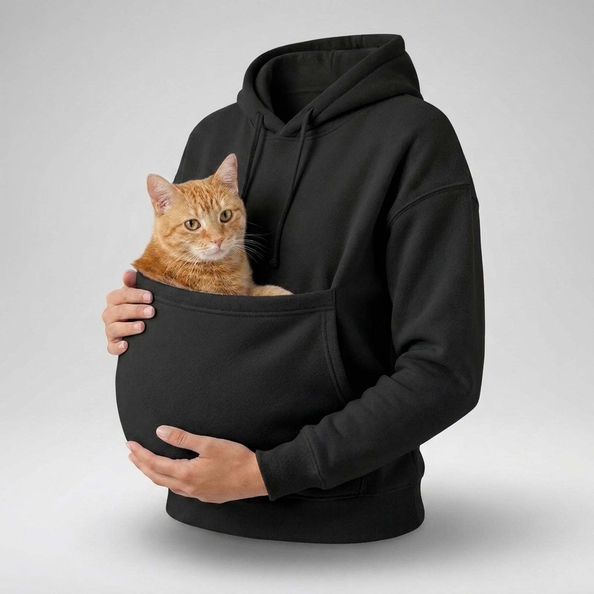 Hoodie Unisex Kängurutasche für Katze & Kleintier – Bild 4