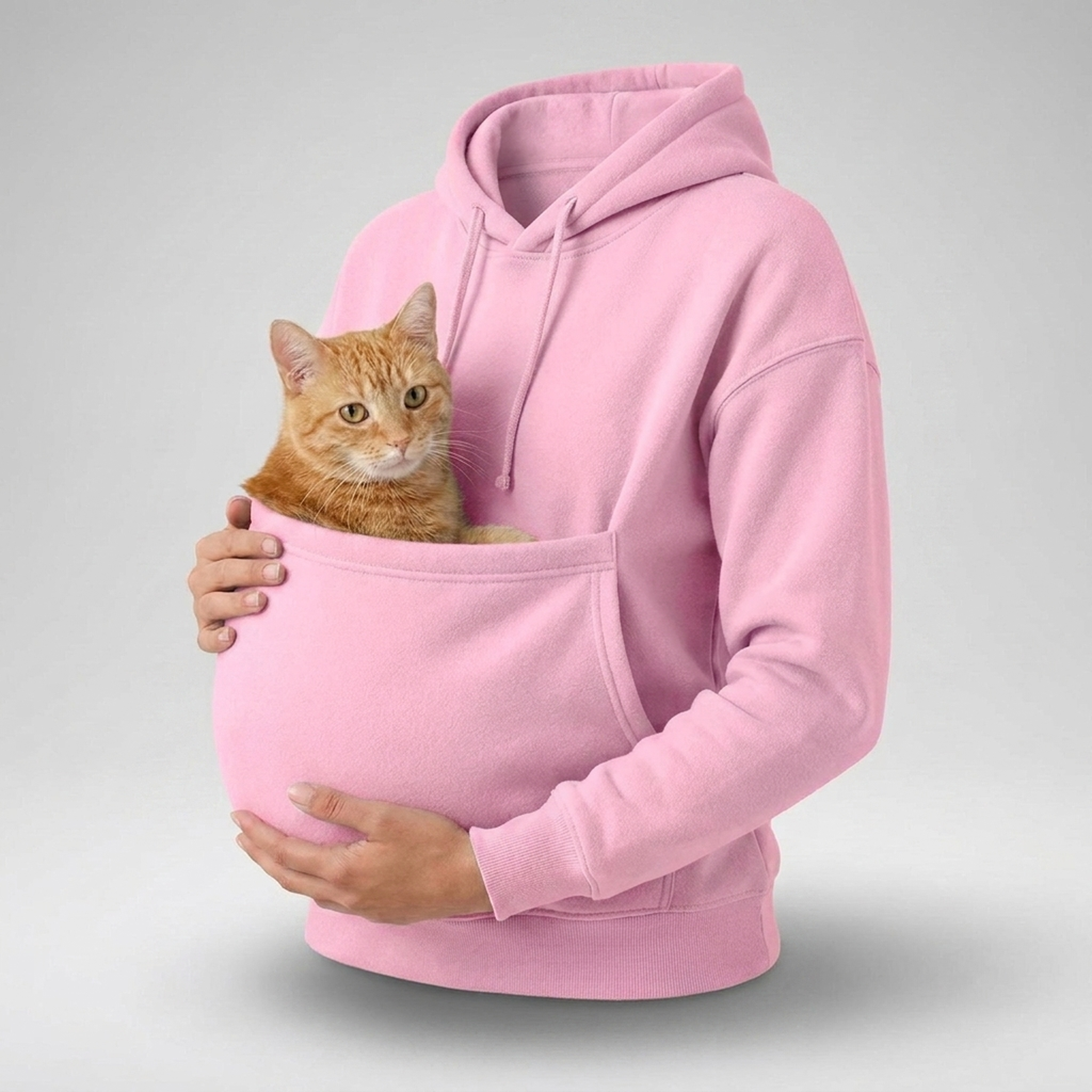 Hoodie Unisex Kängurutasche für Katze & Kleintier – Bild 5