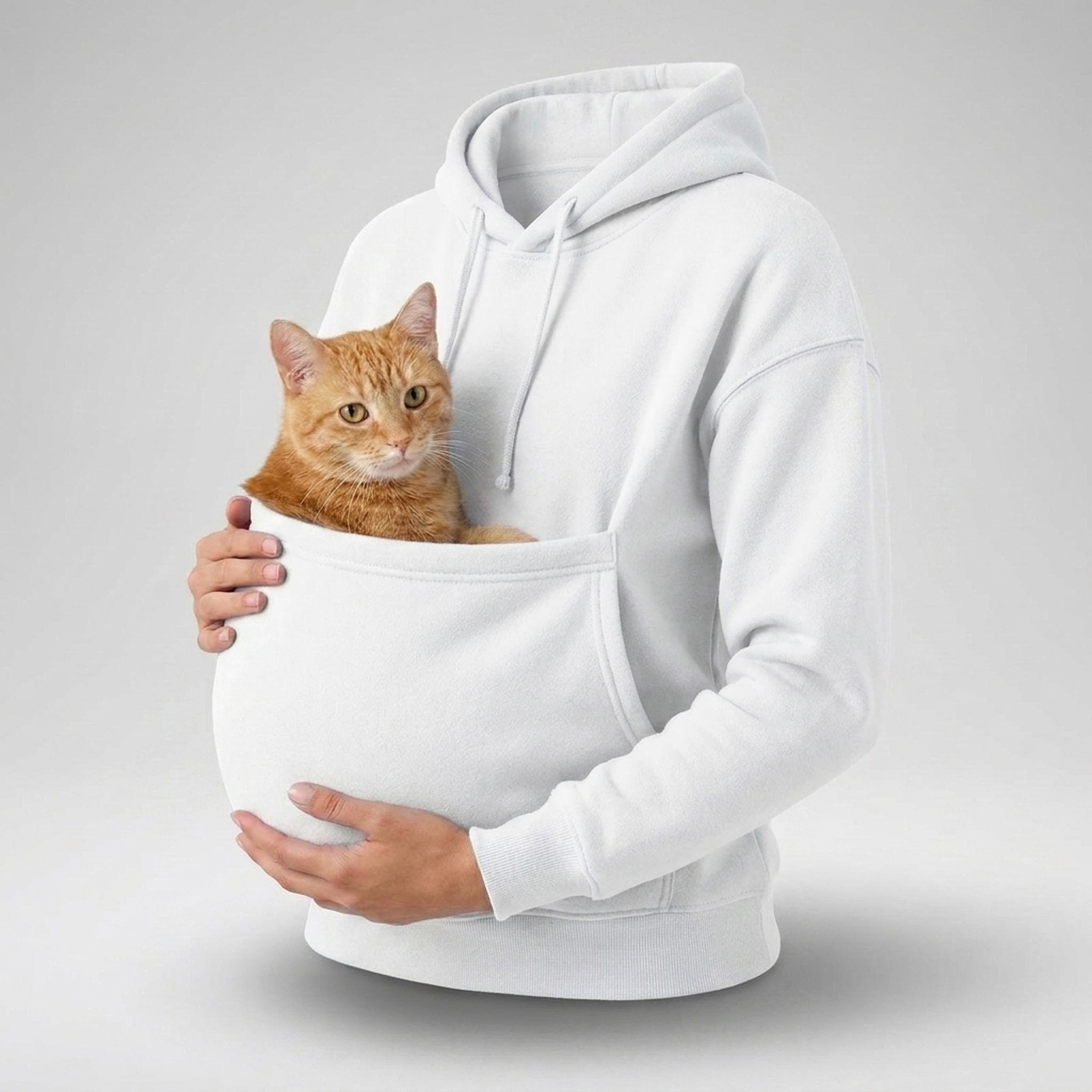 Hoodie Unisex Kängurutasche für Katze & Kleintier – Bild 6