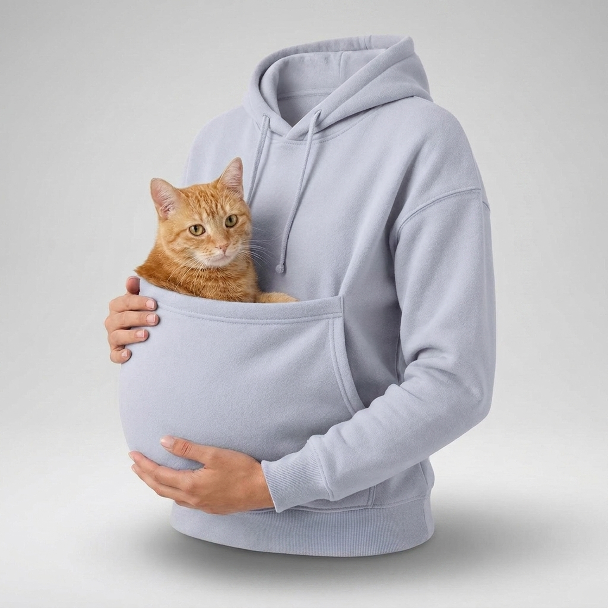 Hoodie Unisex Kängurutasche für Katze & Kleintier – Bild 7