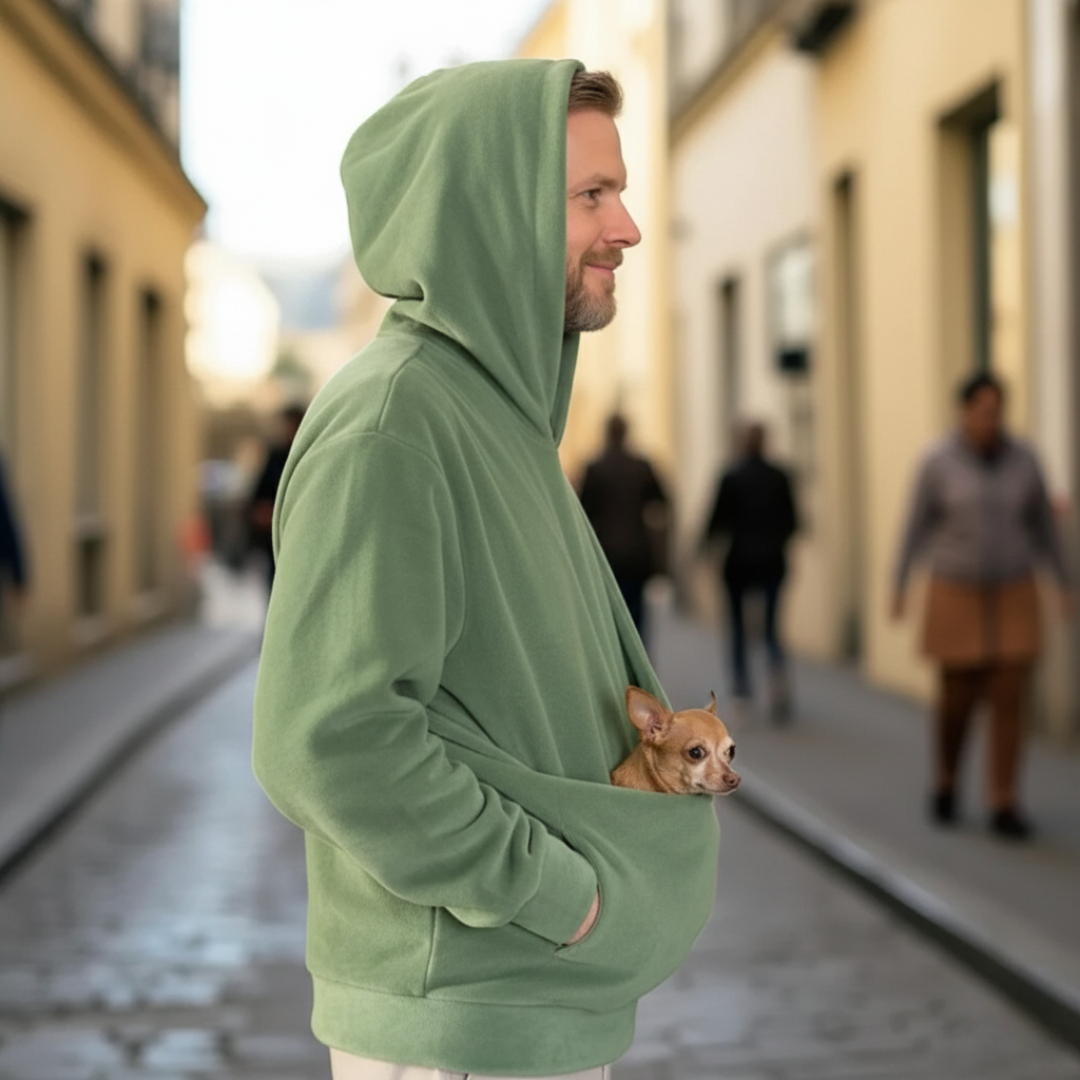 Kapuzenpullover mit Tier-Tragetasche und herausnehmbarem Futter – Bild 11