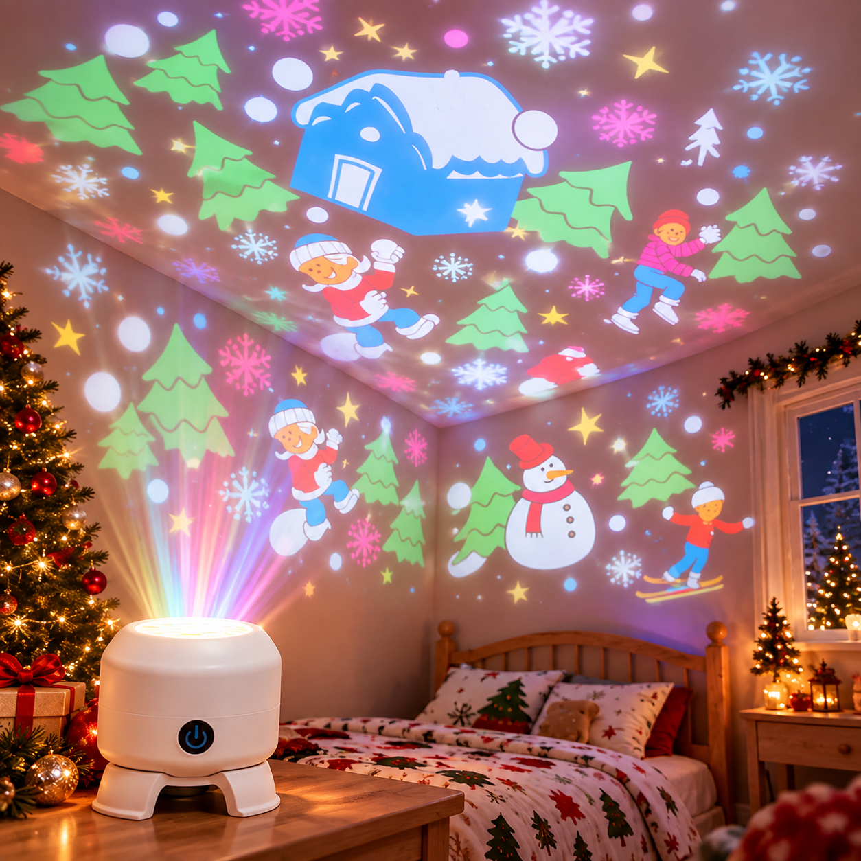 Weihnachtsprojektor für Innenräume – Einfache Lichteffekte – Bild 3