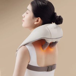 Nackenmassagegerät kabellos Wärme 6 Massageköpfe