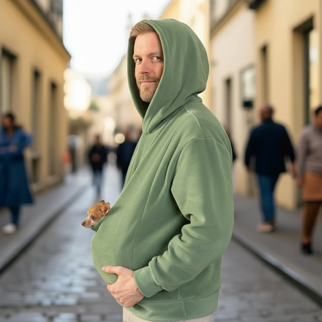 Kapuzenpullover mit Tier-Tragetasche und herausnehmbarem Futter – Bild 10