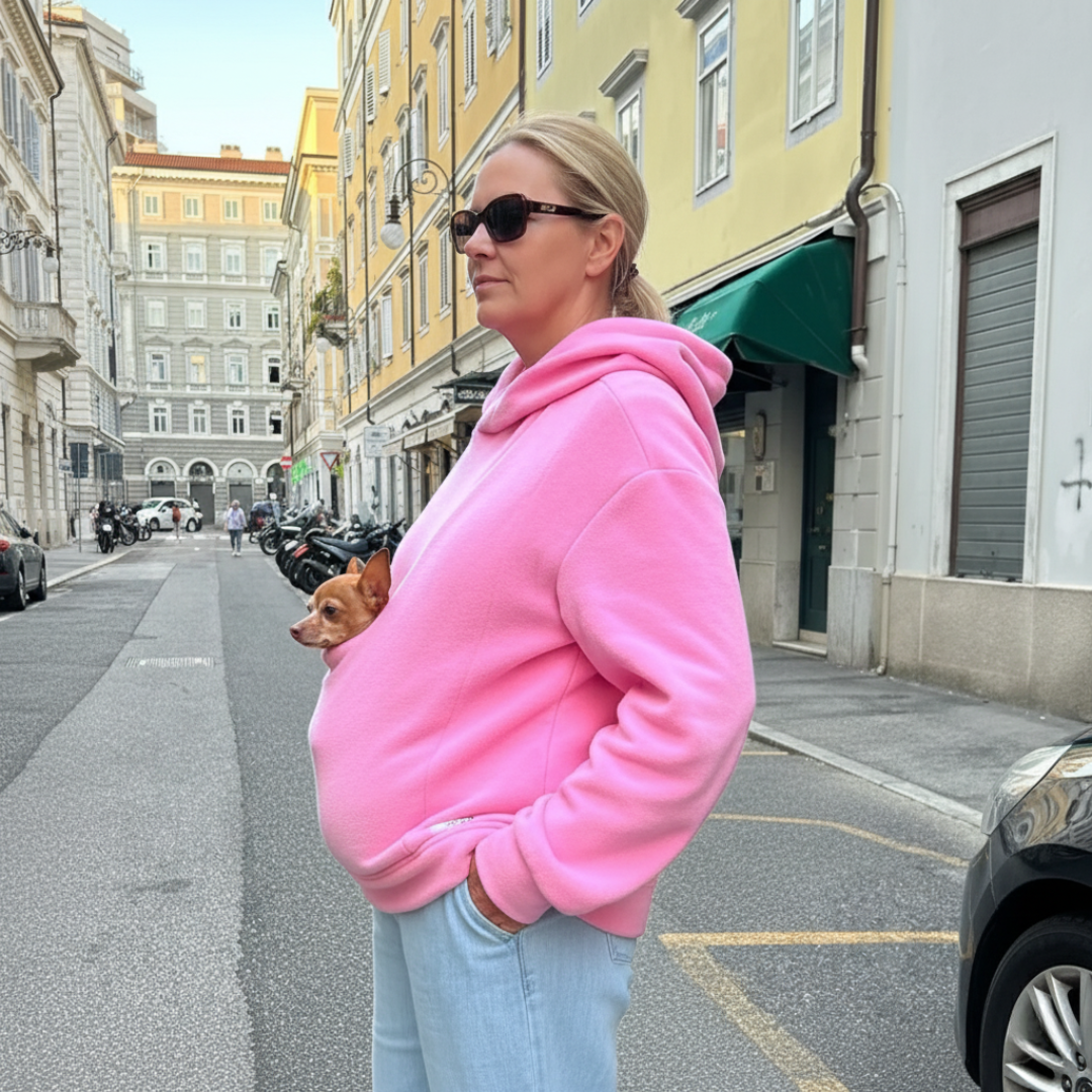 Kapuzenpullover mit Tier-Tragetasche und herausnehmbarem Futter – Bild 13