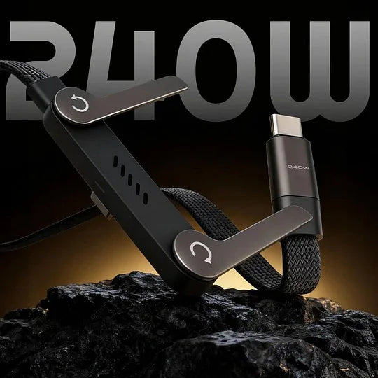 USB-C Ladekabel 240W mit 90° Gaming-Ständer 1,5m – Bild 3