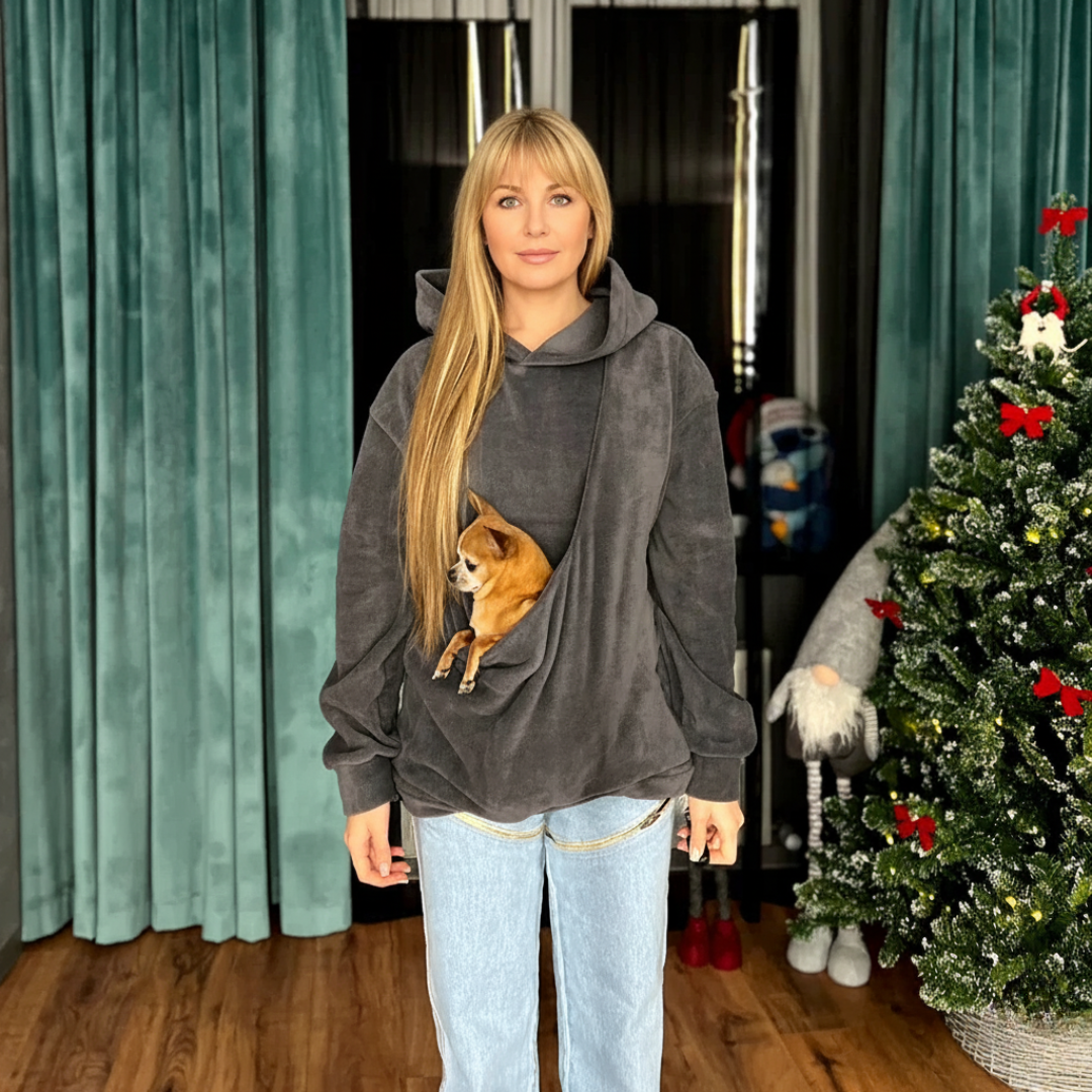 Kapuzenpullover mit Tier-Tragetasche und herausnehmbarem Futter – Bild 16
