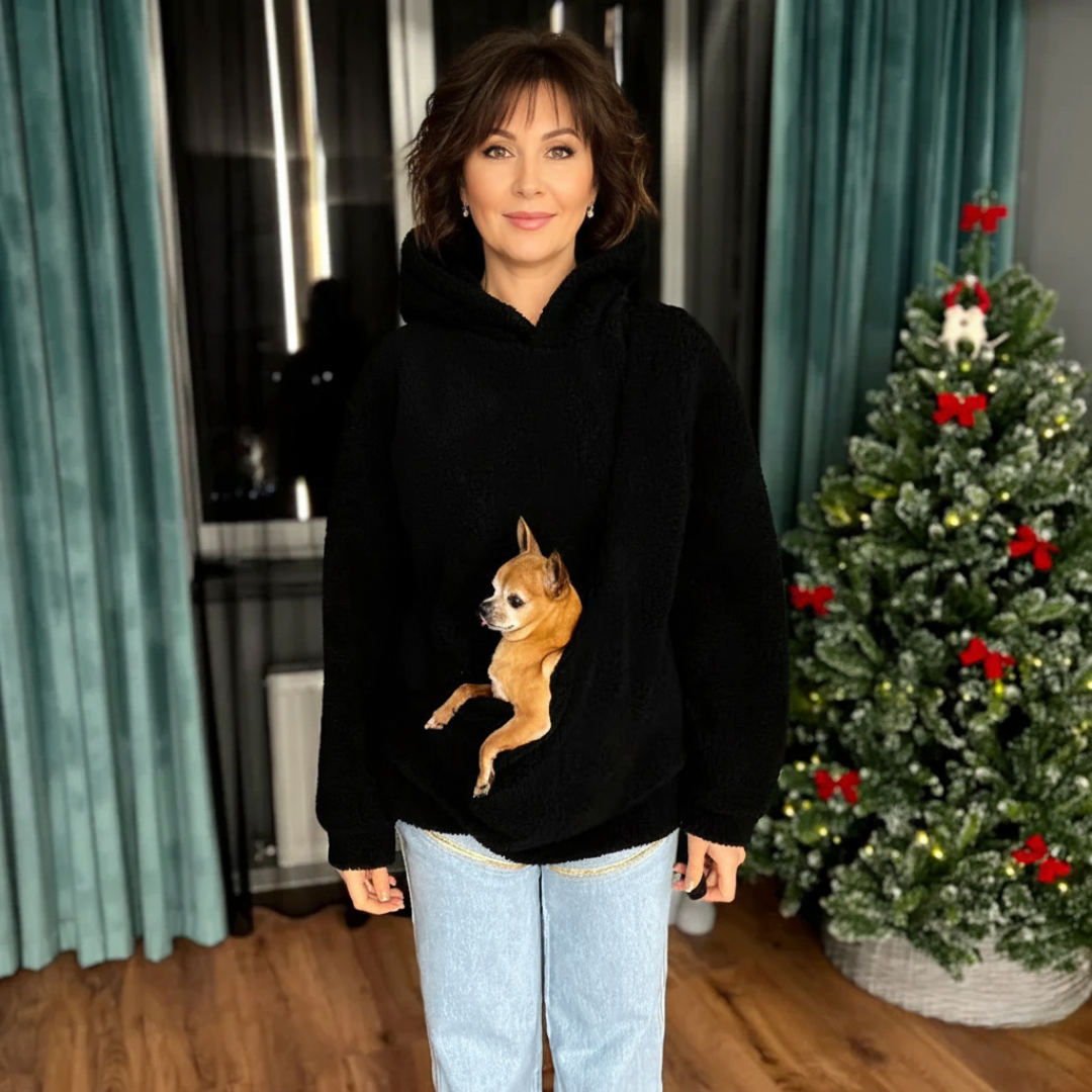Kapuzenpullover mit Tier-Tragetasche und herausnehmbarem Futter – Bild 19