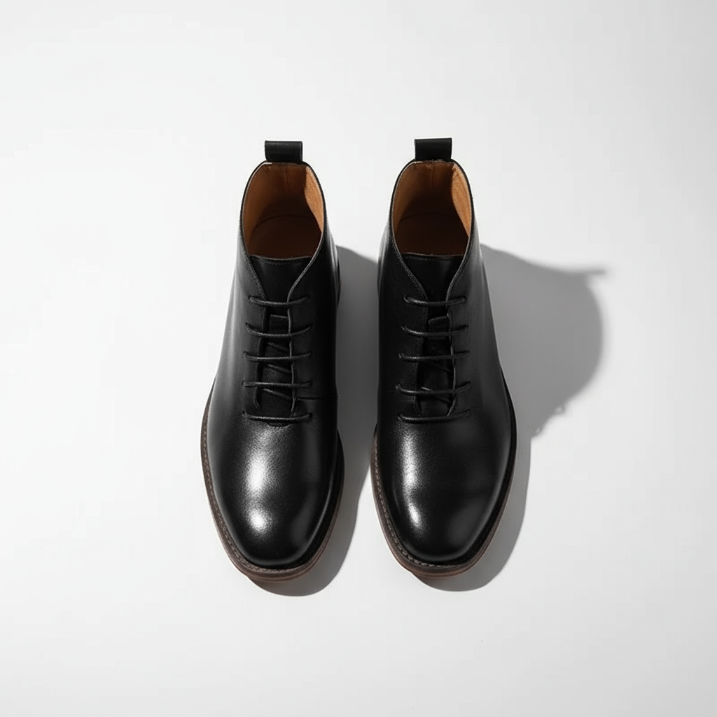 Herren Schnürstiefel knöchelhoch mit runder Spitze – Bild 2