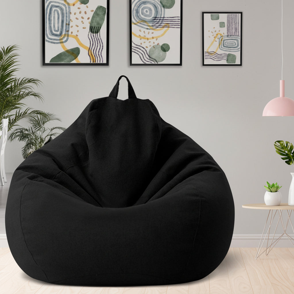 Sitzsack-Bezug ohne Füllung – Waschbarer Leinen-Bezug für formstabilen Schaumstoff – Bild 5