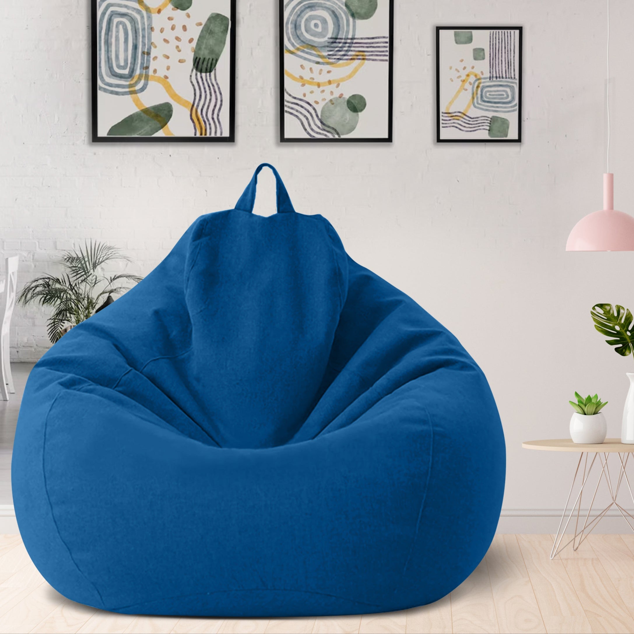 Sitzsack-Bezug ohne Füllung – Waschbarer Leinen-Bezug für formstabilen Schaumstoff – Bild 7