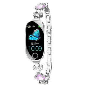 Silbernes Kleeblatt-Metallarmband