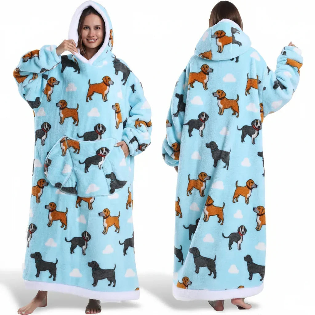 Kuschelhoodie Halloween Doppellagig Sherpa Flanell – Bild 19
