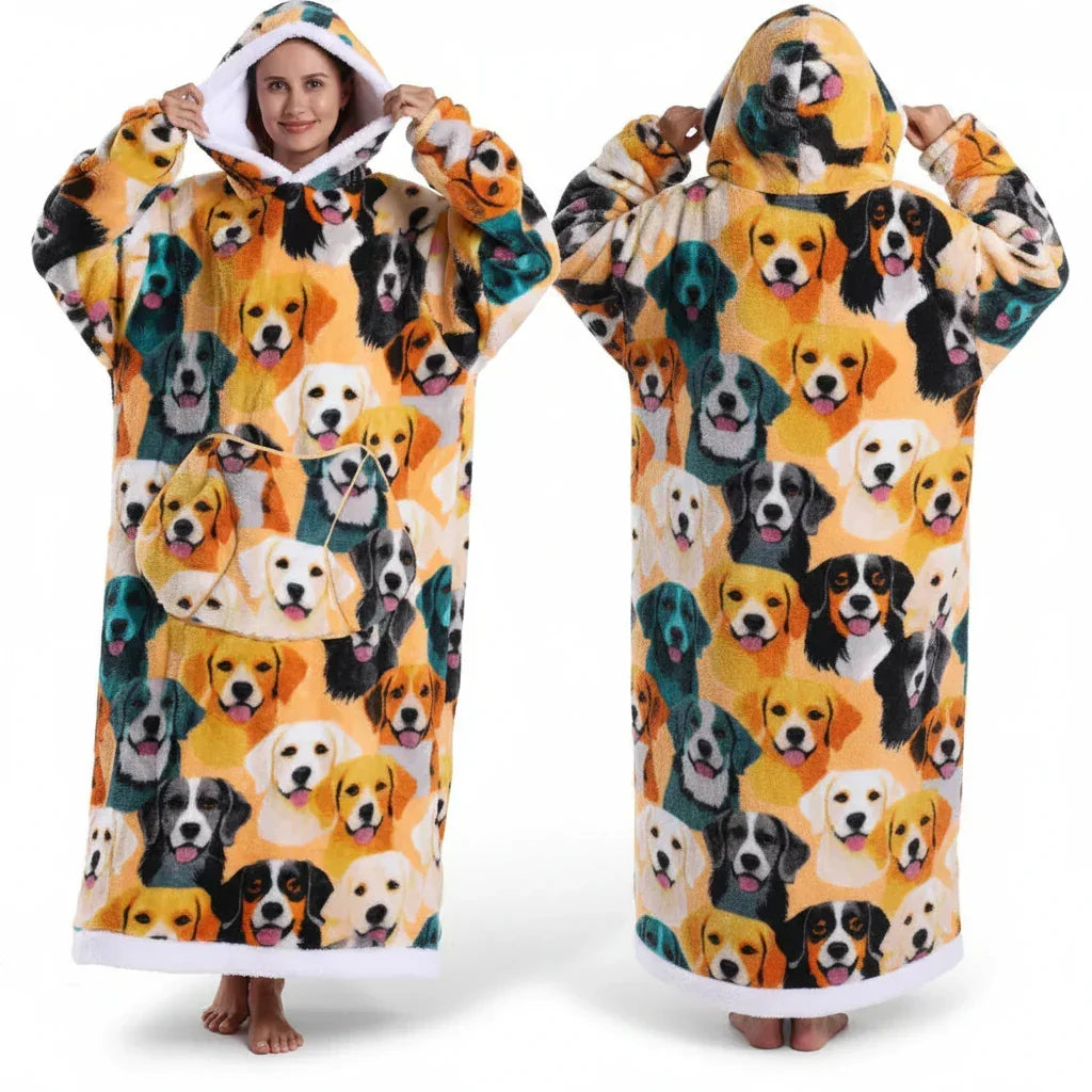 Kuschelhoodie Halloween Doppellagig Sherpa Flanell – Bild 23