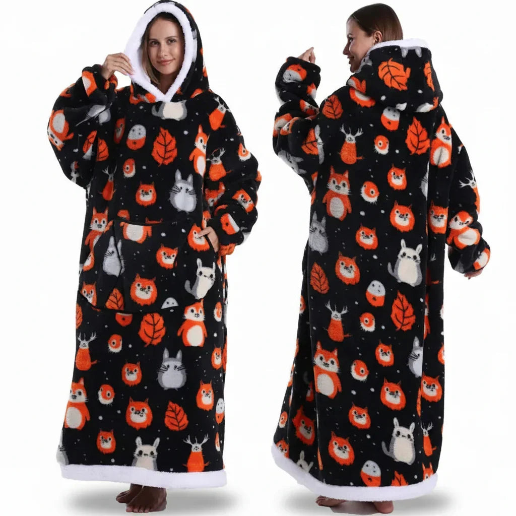 Kuschelhoodie Halloween Doppellagig Sherpa Flanell – Bild 24