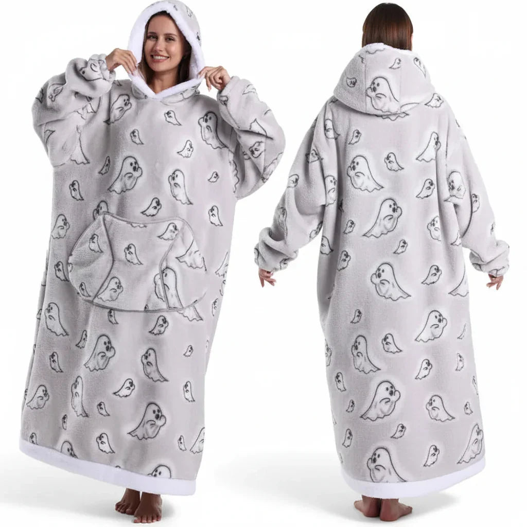 Kuschelhoodie Halloween Doppellagig Sherpa Flanell – Bild 25