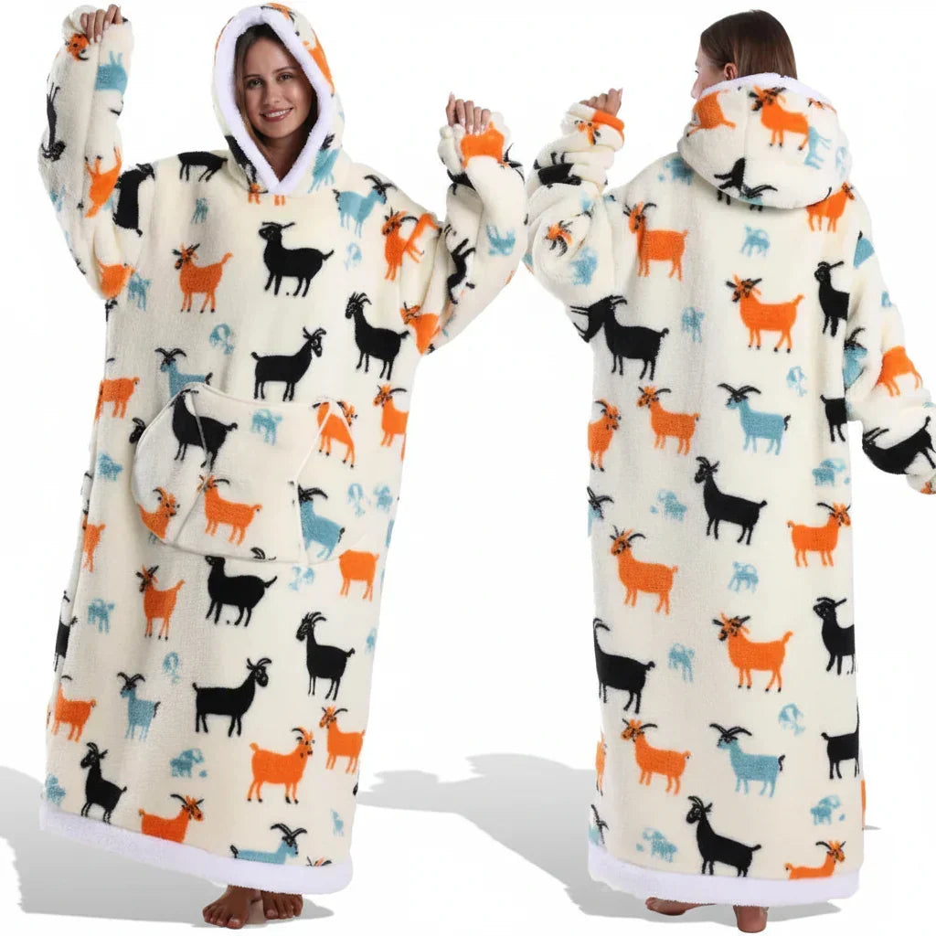 Kuschelhoodie Halloween Doppellagig Sherpa Flanell – Bild 18