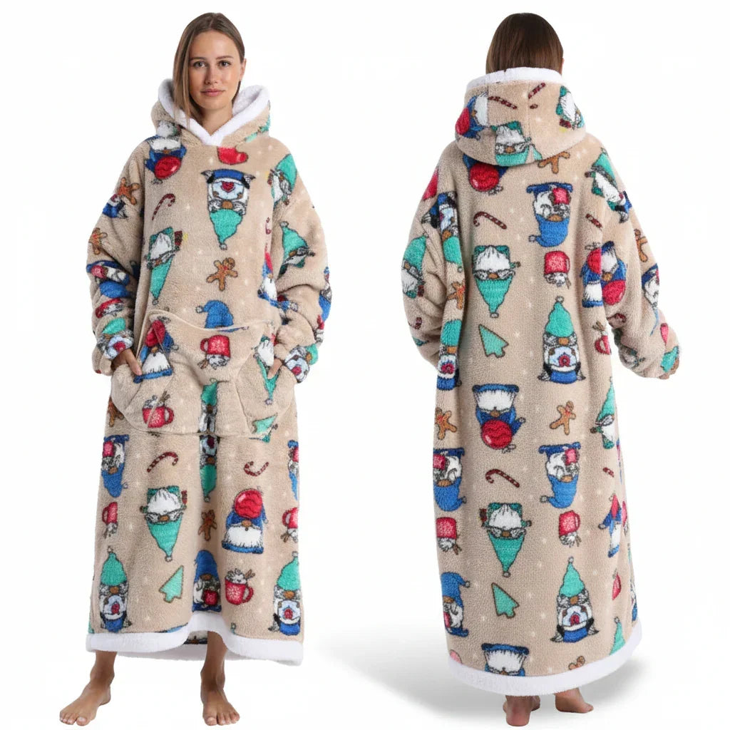 Kuschelhoodie Halloween Doppellagig Sherpa Flanell – Bild 2