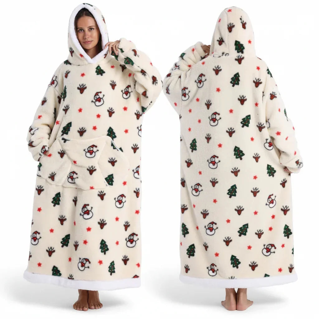 Kuschelhoodie Halloween Doppellagig Sherpa Flanell – Bild 5