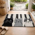 Fußmatte Katzen-Motiv strapazierfähig Schmutzfang pflegeleicht