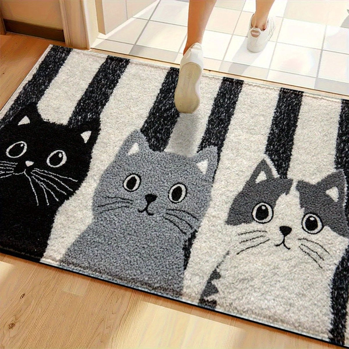 Fußmatte Katzen-Motiv strapazierfähig Schmutzfang pflegeleicht – Bild 4