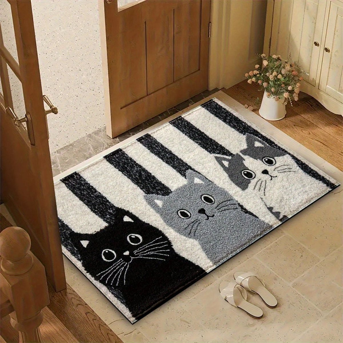 Fußmatte Katzen-Motiv strapazierfähig Schmutzfang pflegeleicht – Bild 5