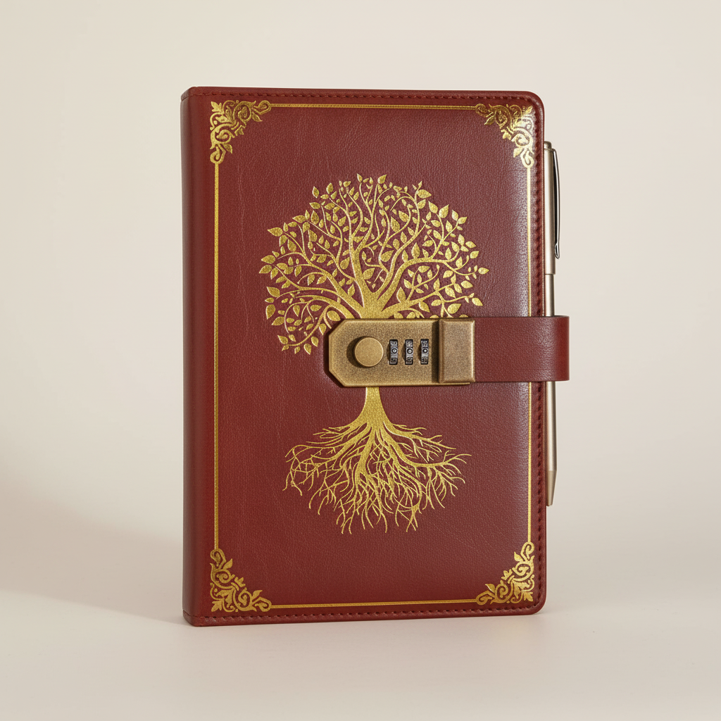 Tagebuch A5 mit Zahlenkombination Vintage PU – Bild 8