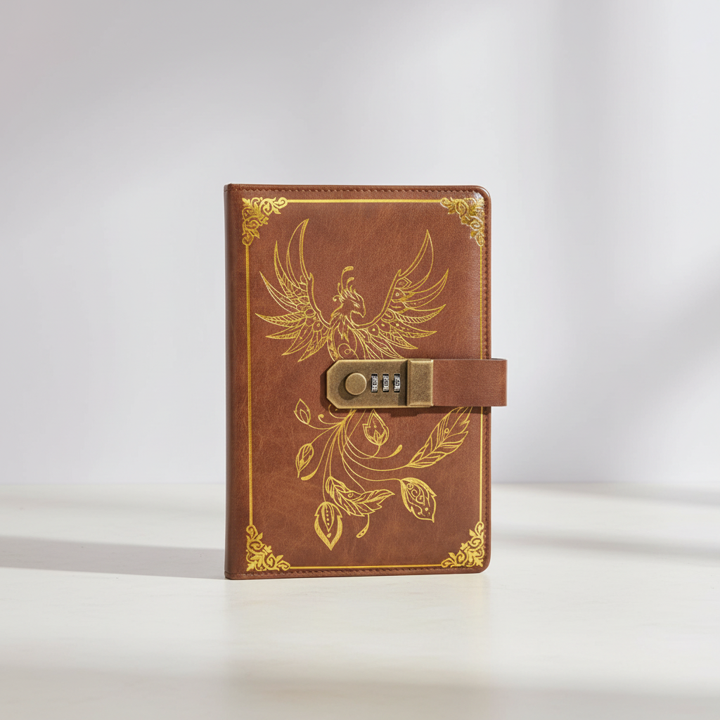 Tagebuch A5 mit Zahlenkombination Vintage PU – Bild 6