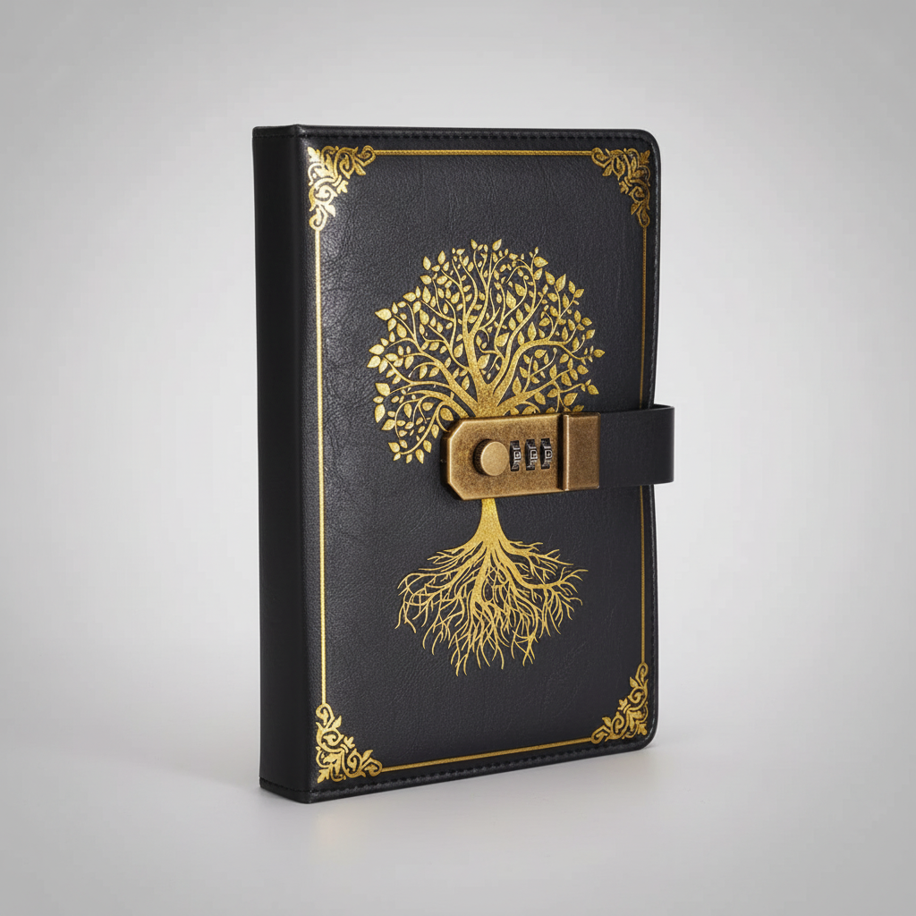 Tagebuch A5 mit Zahlenkombination Vintage PU – Bild 7