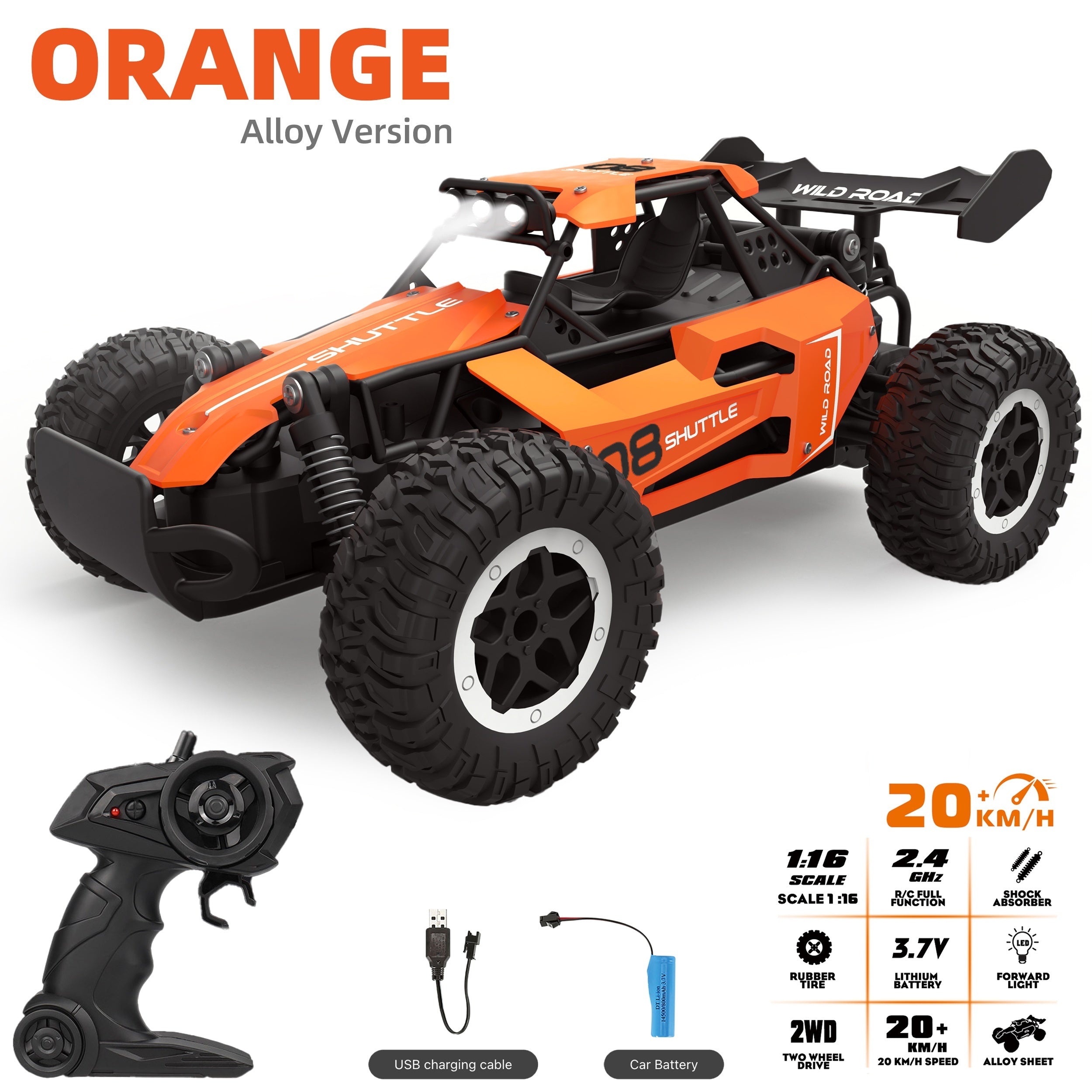 RC Auto Legierung | Wiederaufladbar mit USB für Kinder – Bild 4