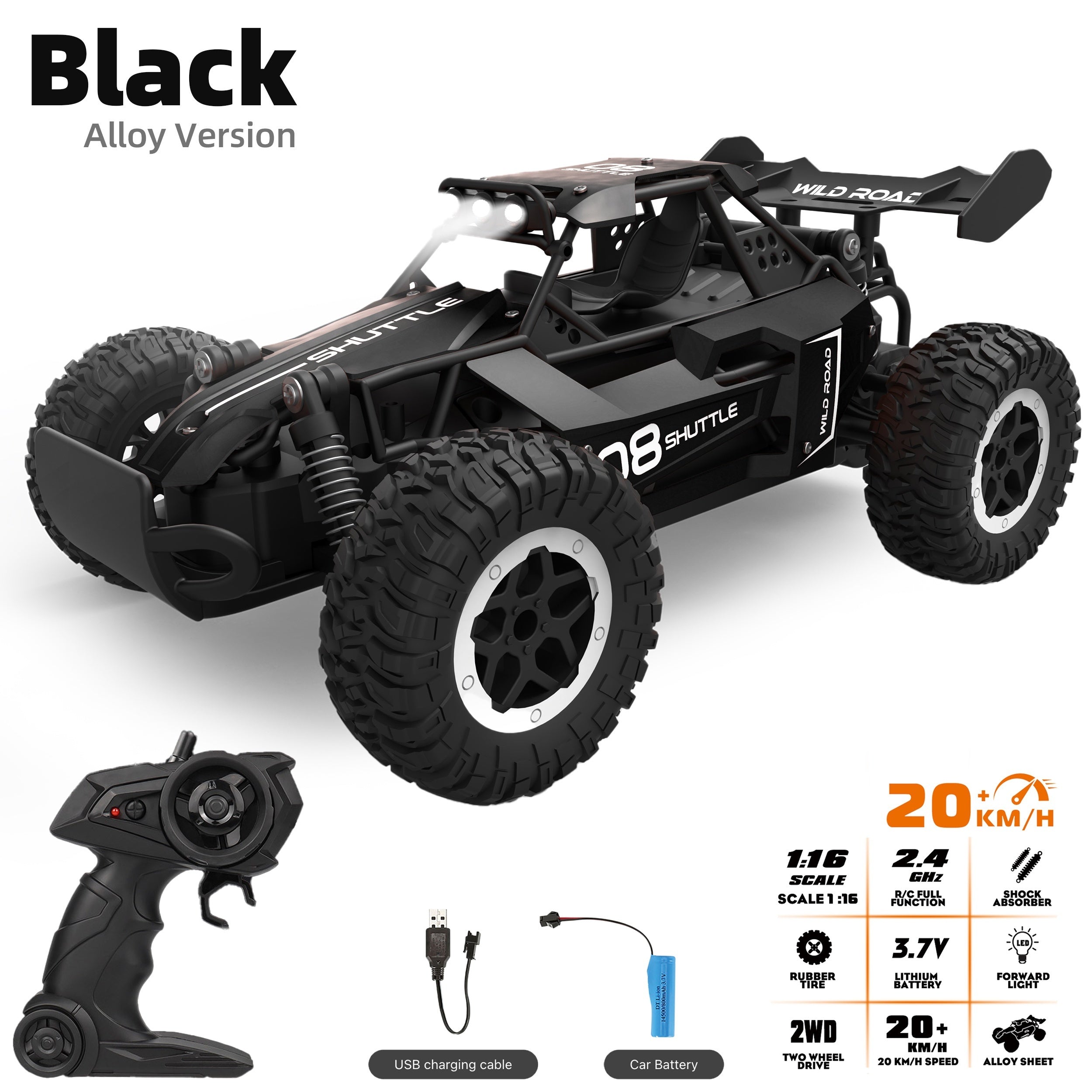 RC Auto Legierung | Wiederaufladbar mit USB für Kinder – Bild 2