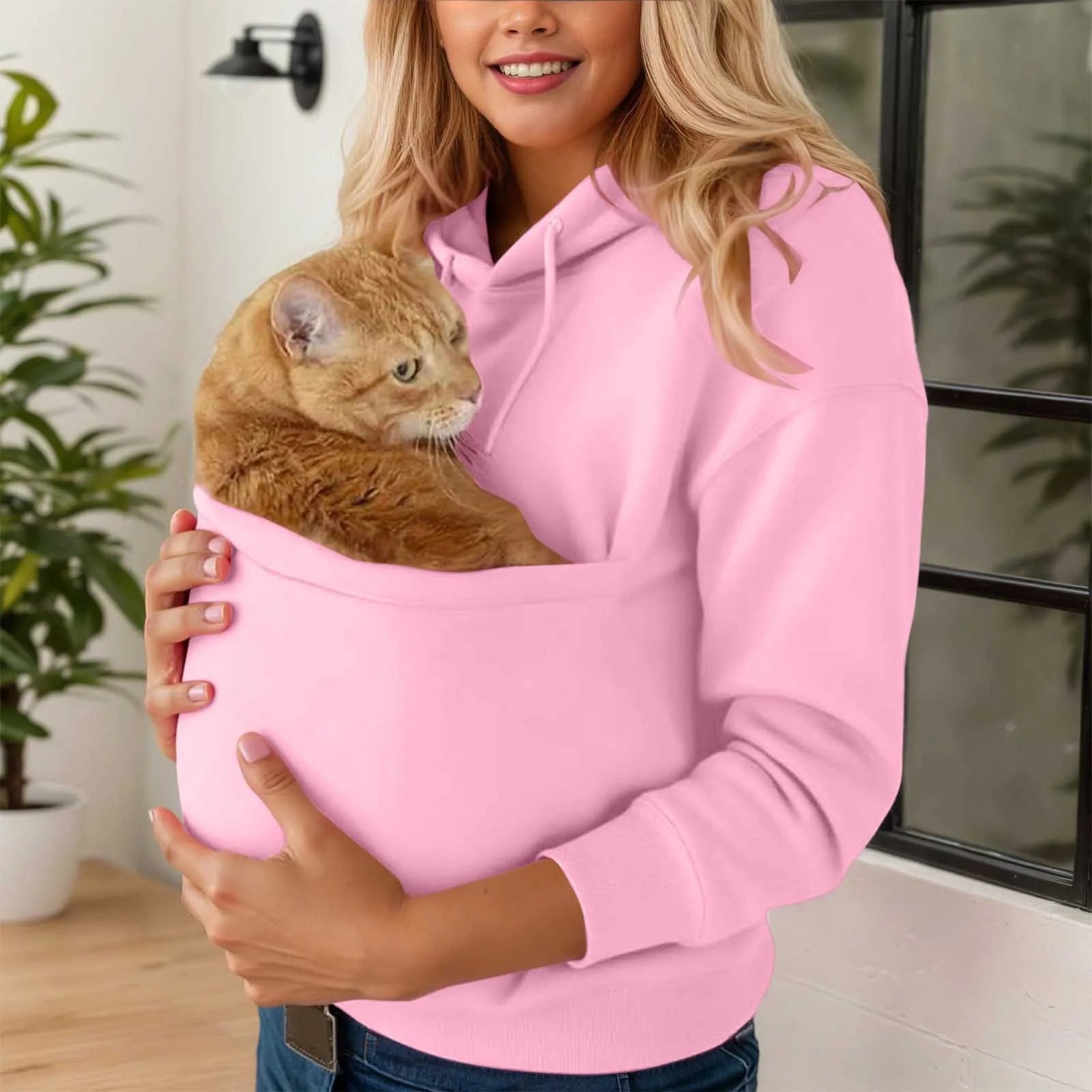 Hoodie Unisex Kängurutasche für Katze & Kleintier – Bild 19