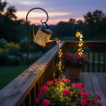 Solarlampe mit Wasserfall-Effekt | Flexible Gartenleuchte