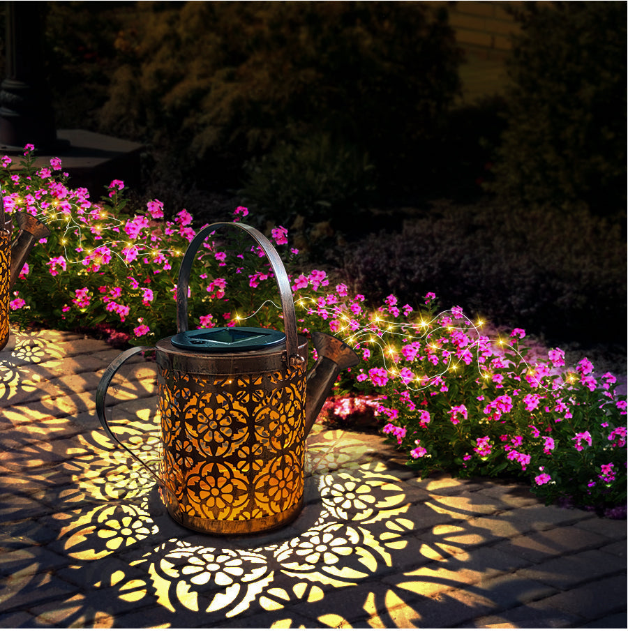 Solarlampe mit Wasserfall-Effekt | Flexible Gartenleuchte – Bild 4
