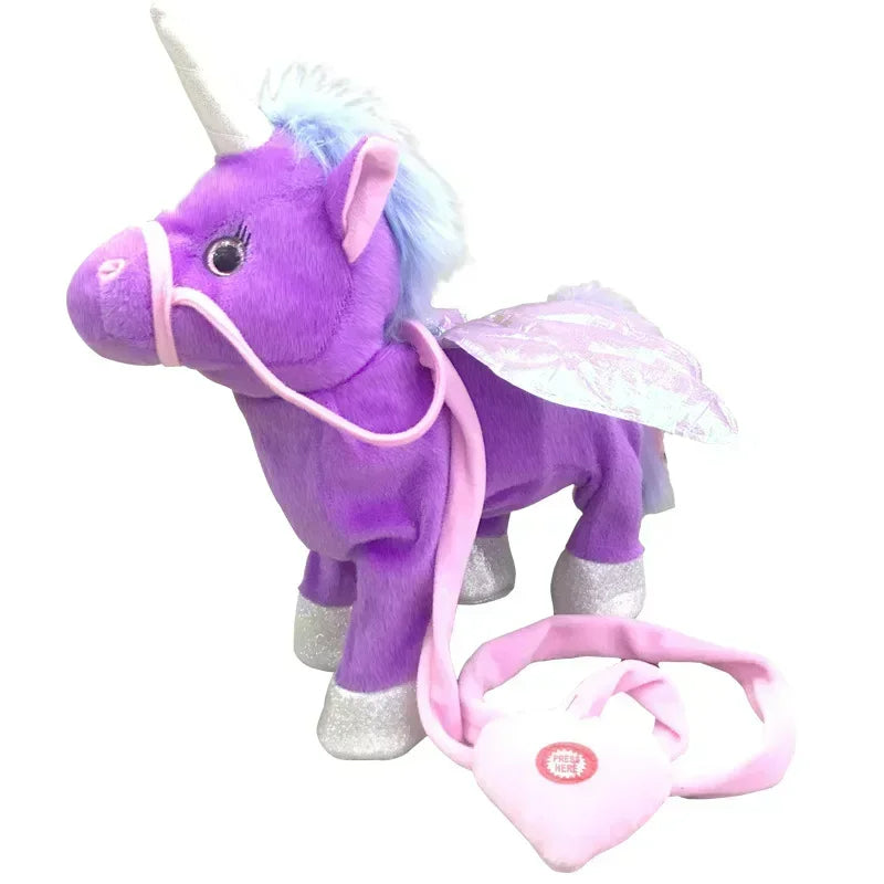 Einhorn Kuscheltier weich beweglich mit Fernbedienung – Bild 3