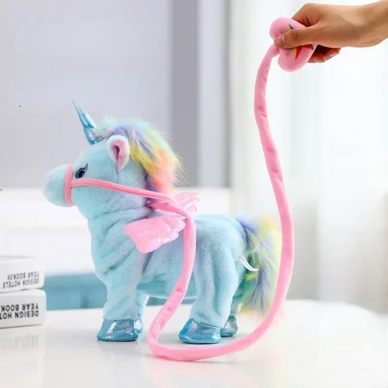 Einhorn Kuscheltier weich beweglich mit Fernbedienung – Bild 6