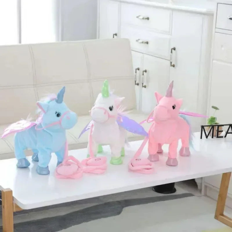 Einhorn Kuscheltier weich beweglich mit Fernbedienung – Bild 9