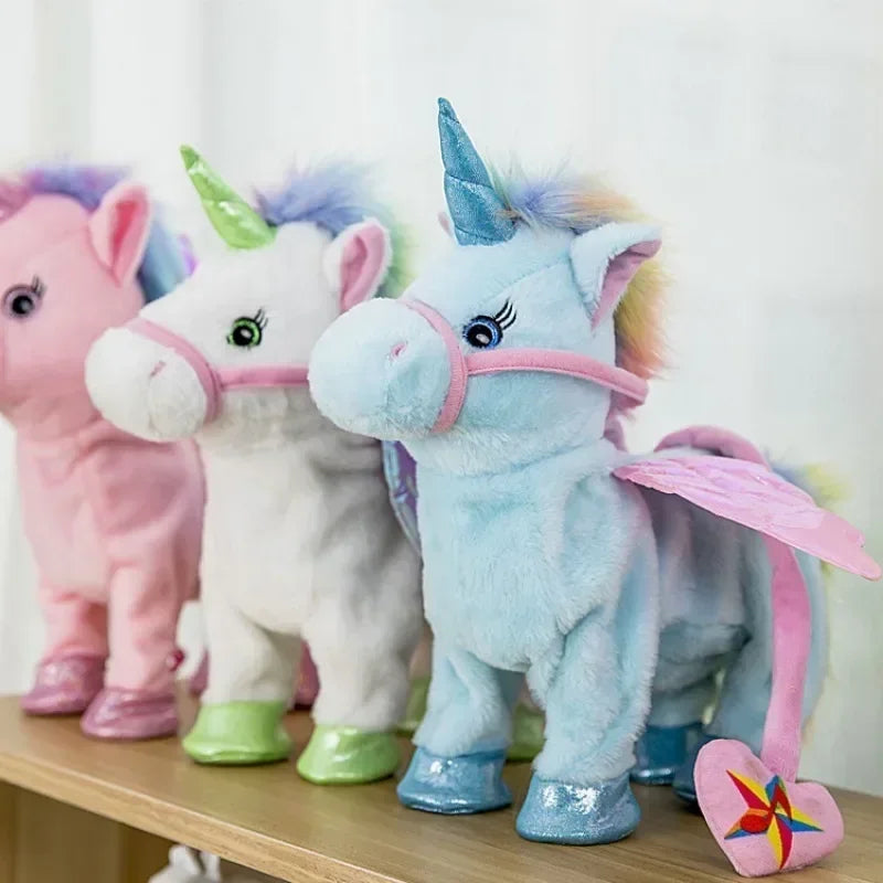 Einhorn Kuscheltier weich beweglich mit Fernbedienung – Bild 7