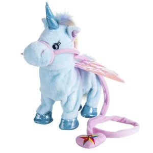 Einhorn Kuscheltier weich beweglich mit Fernbedienung