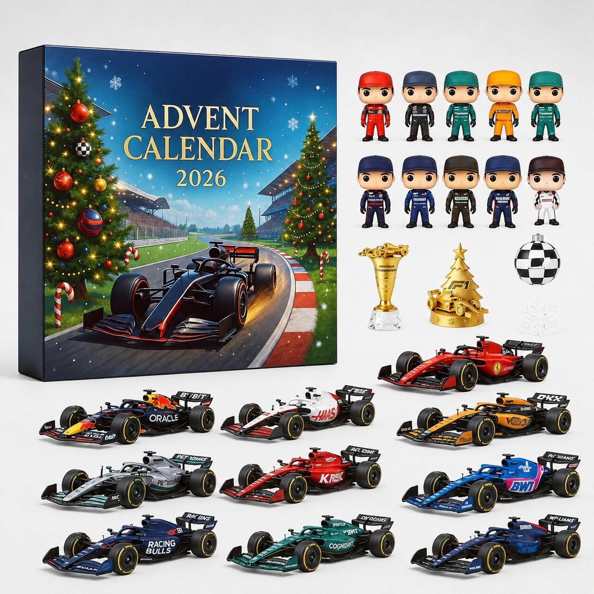 Adventskalender F1 2026: 24 Rennwagen & Figuren für Fans – Bild 6