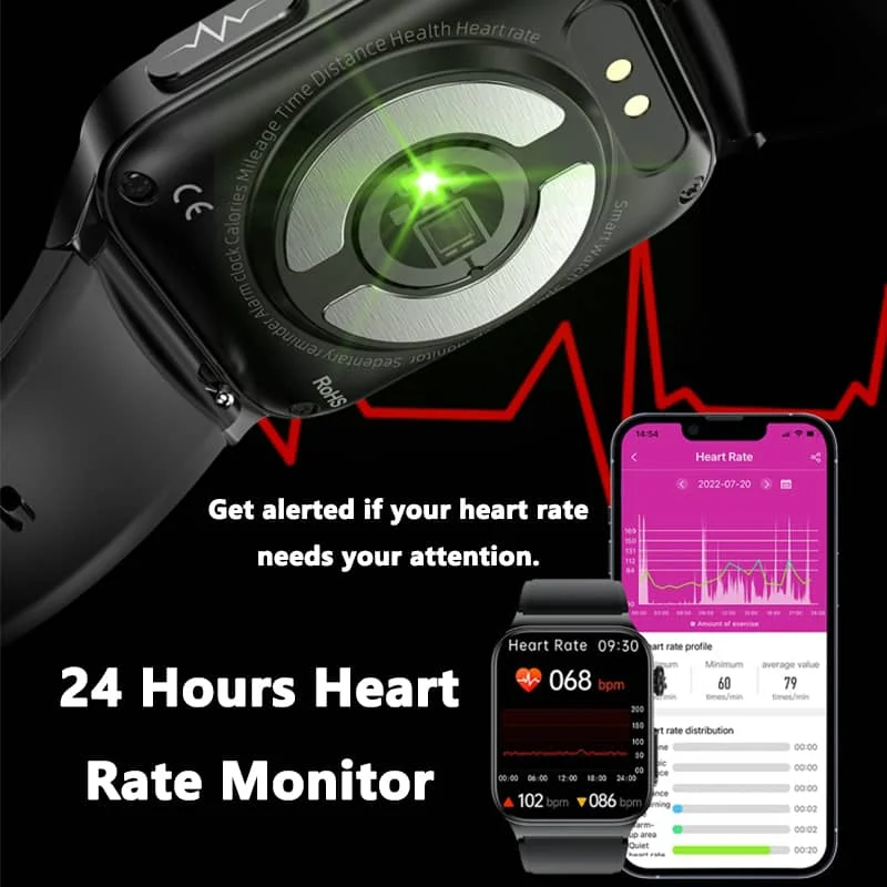 Smartwatch mit EKG, Blutzucker, Temperatur & IP68 Schutz – Bild 5