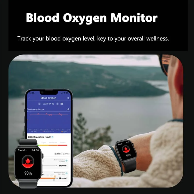 Smartwatch mit EKG, Blutzucker, Temperatur & IP68 Schutz – Bild 7