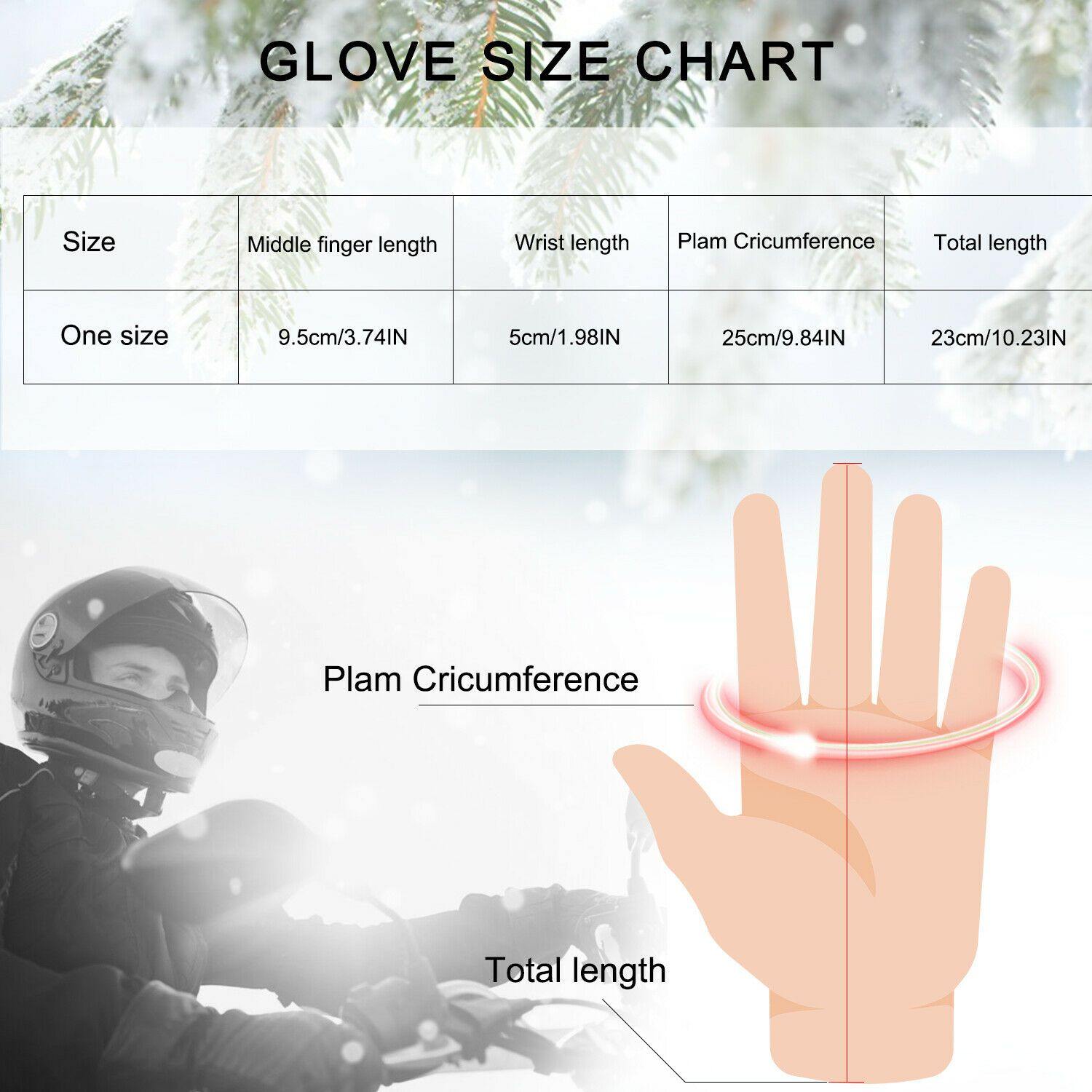 Skihandschuhe Leder -30°C Winddicht Rutschfest Touchscreen – Bild 4