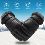 Skihandschuhe Leder -30°C Winddicht Rutschfest Touchscreen