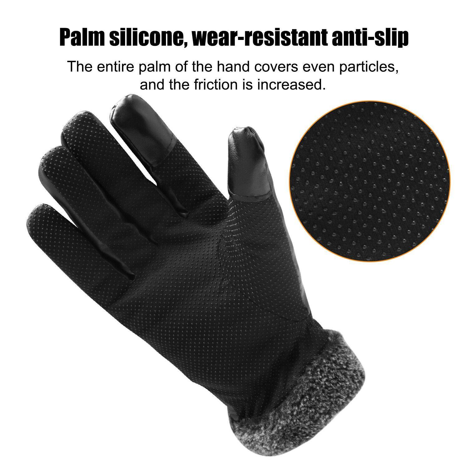 Skihandschuhe Leder -30°C Winddicht Rutschfest Touchscreen – Bild 5