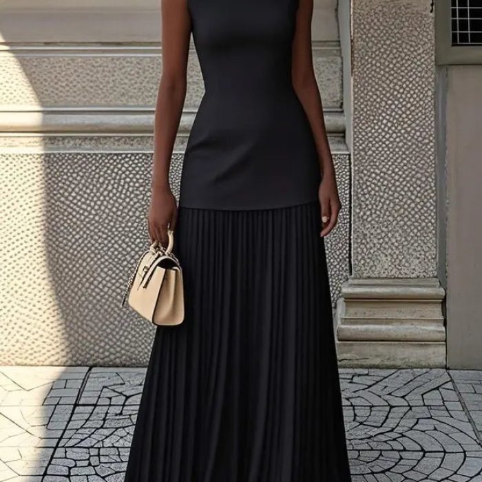 Boho_Chic_Maxi_Dress__Elegant_Pleated_Design_for_Summer_Events_1