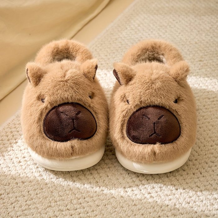 fluffbara-cozy-capybara-plush-slippers-for-indoor-use-with-non-slip-sole-7983023